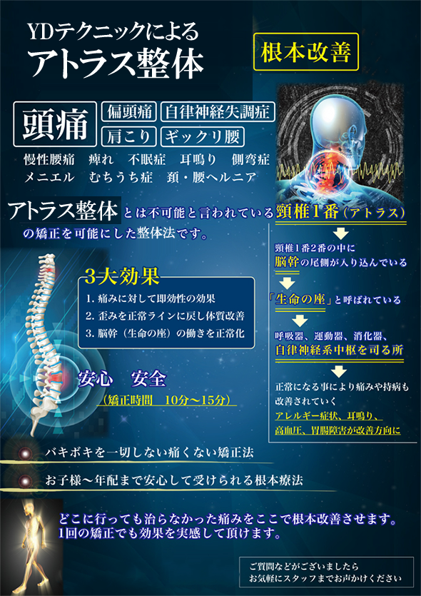 YDテクニックによるアトラス整体